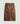 Jupe longue droite en cuir - Marron
