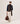 Grand sac cabas Lou en cuir velours - Marron Fonce