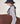 Grand sac cabas Lou en cuir velours - Marron Fonce