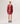 Veste courte zippée en cuir - Rouge Rubis