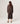 Gilet ouvert oversize - Marron Havane