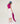 Twin-set col roulé en soie - Fuchsia