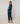 Pantalon droit en toile imprimée - Bleu