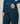 Pantalon droit en toile imprimée - Bleu
