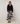 Jupe longue asymétrique en toile imprimée - Pois