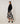 Jupe longue asymétrique en toile imprimée - Pois