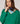 Pull col V oversize en laine - Vert Émeraude