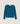 Pull encolure asymétrique en laine mérinos - Bleu Paon