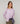 Twin set col rond en soie - Lilas