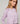 Twin set col rond en soie - Lilas