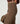 Pantalon droit en cuir stretch velours