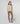 Legging en peau d'agneau stretch - Marron Glacé
