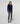 Legging en cuir stretch - Navy